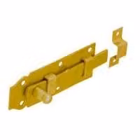 Catenaccio con maniglia ad anello e pomolo 120x45x2,0mm giallo zincato
