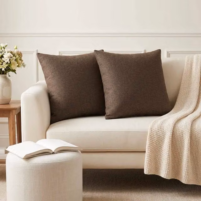 Cuscino con cuscino HEERLEN 12 pz Marrone Tessuto 926901