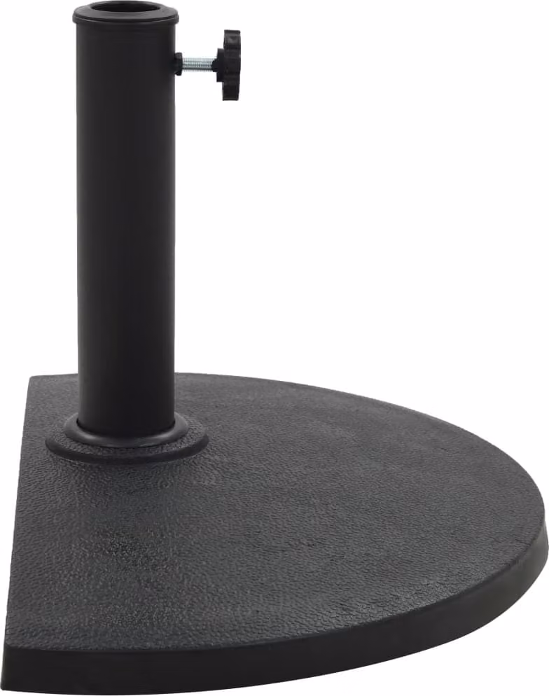Base per Parasole Semicircolare in Poliresina 9 kg Nero