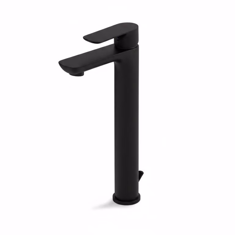 Miscelatore lavabo alto con scarico Vema SLATE V14020 - Nero Opaco