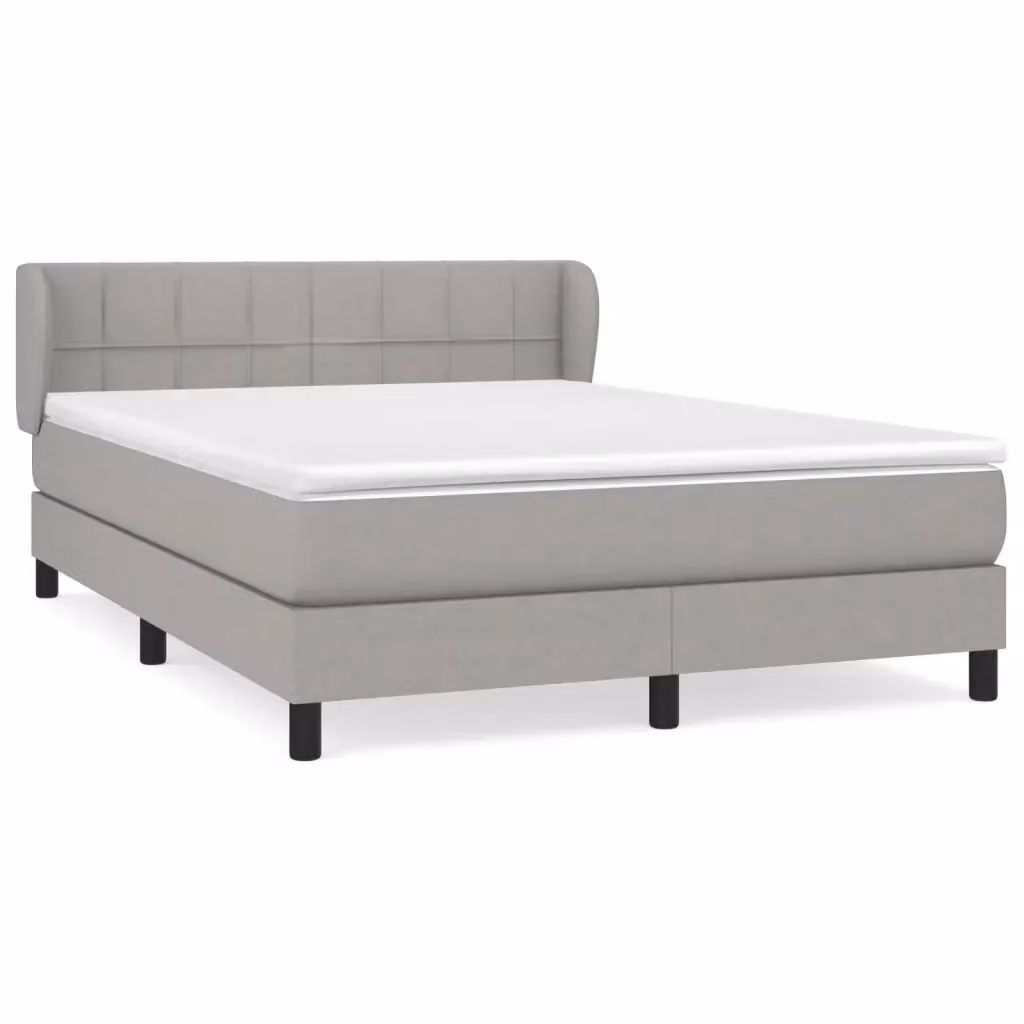 Letto Ibrido con Giroletto a Molle e Materasso vidaXL, Grigio e Bianco, L/P/H: 140 x 190 x 88 cm – 2