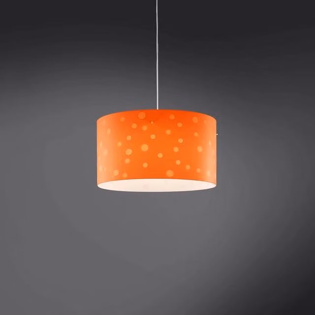 Lampadario Moderno Sospeso Polilux Linea Zero Bianco e Arancione in Materie Plastiche con 5 Luci E27