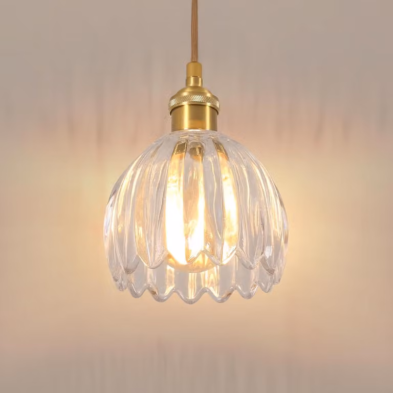 Lampada a sospensione vintage, attacco E27, in vetro, a una luce, regolabile, ideale per la cucina
