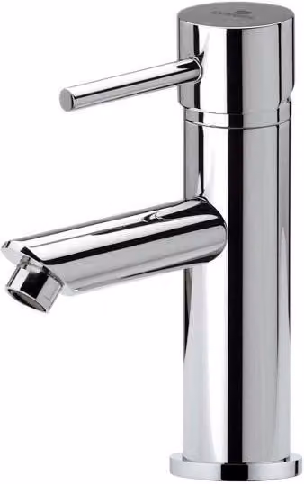 Rubinetto lavabo monocomando Daniel Rubinetterie serie Suvi in ottone cromato argento