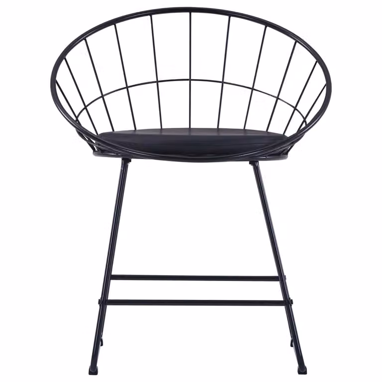 vidaXL Sedie da pranzo con sedute in Pelle finta 4 pezzi in acciaio nero