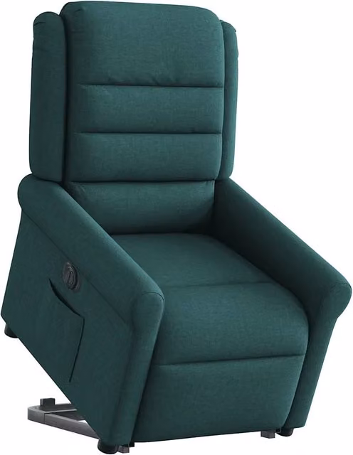 Poltrona Alzapersona Reclinabile Elettrica vidaXL Verde con Braccioli e Funzione di Assistenza al Sollevamento
