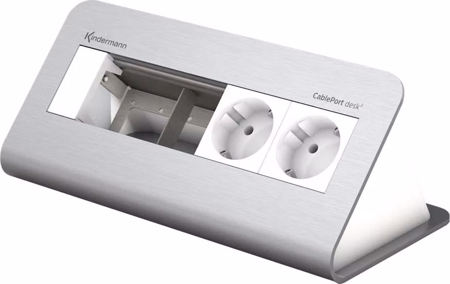 Kindermann CablePort desk² 80 4-fold - Alloggiamento per presa di corrente