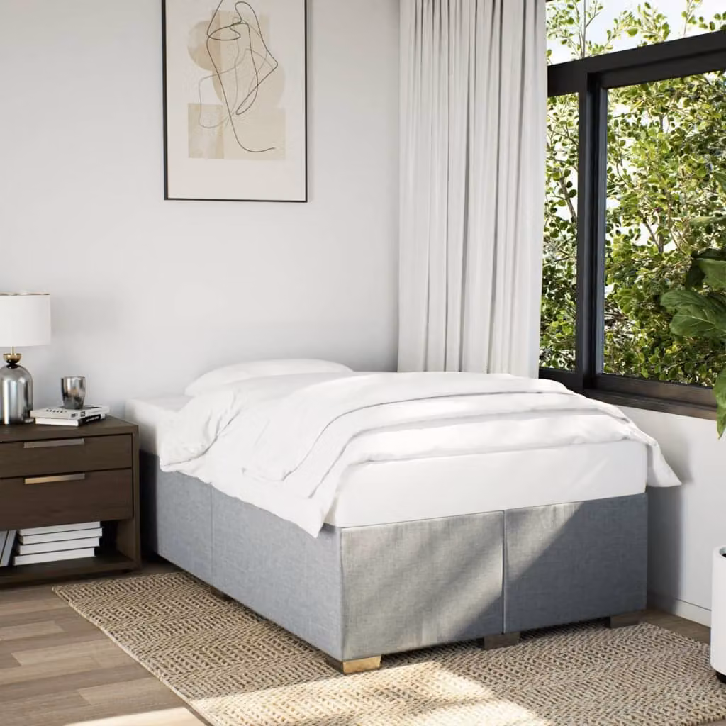 vidaXL Giroletto senza Materasso Grigio Chiaro L/P/H: 120 x 200 cm – 1