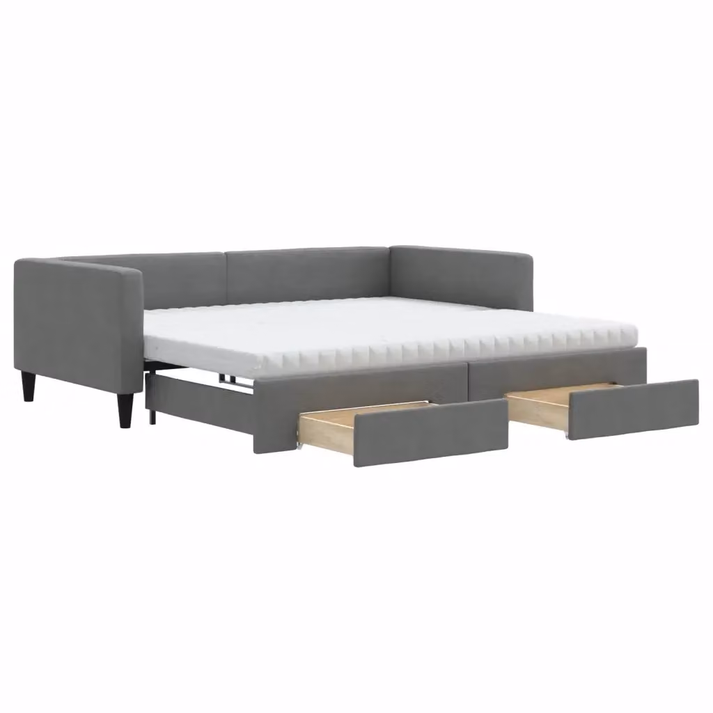 Divano Letto Moderno vidaXL Grigio con Struttura Imbottita per Soggiorno e Camera da Letto – 2