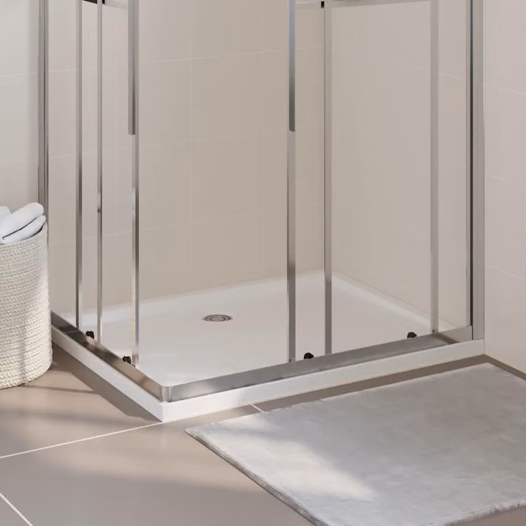Piatto doccia rettangolare vidaXL in ABS bianco L: 110 cm, P: 80 cm