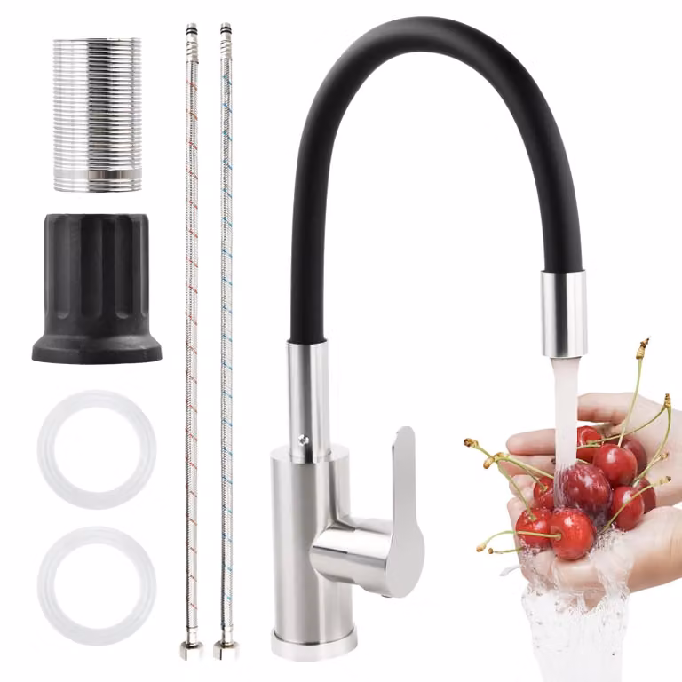Rubinetto da cucina flessibile con rotazione a 360 gradi