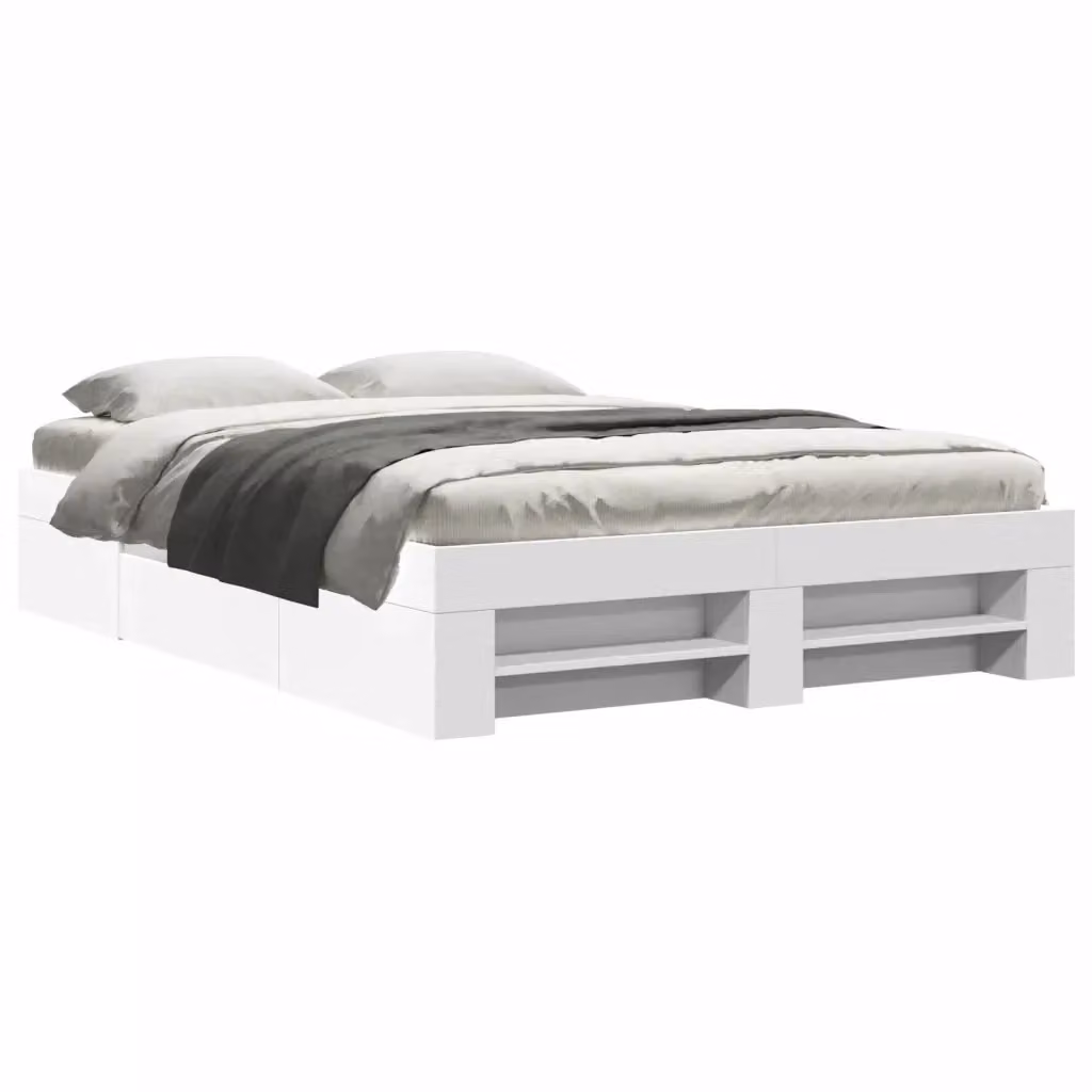 Letto con cassetti vidaXL in legno multistrato bianco L 120 cm x P 200 cm – 2