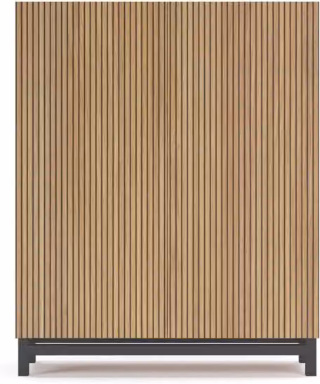 Scarpiera Herdasa effetto rovere ante stampa doghe gambe grafite 112x90x27cm