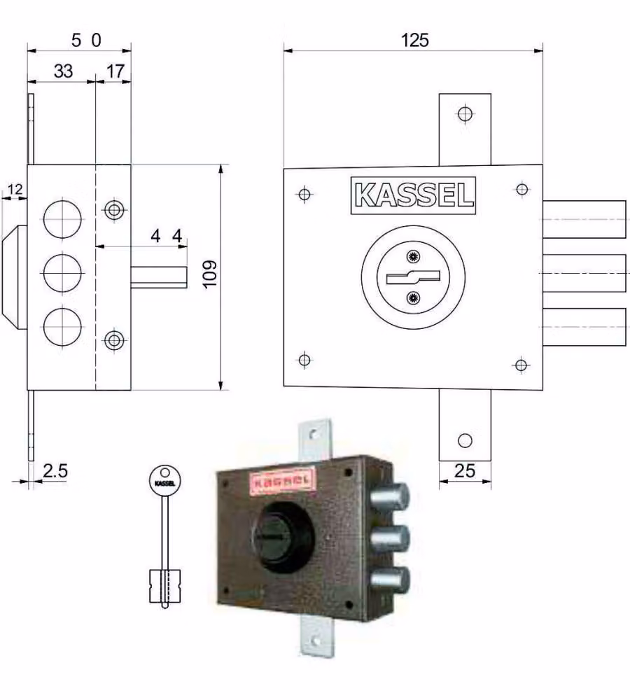 Serratura Sic.Triplice Dx Dm 1201 Kassel