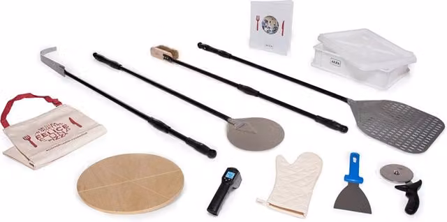 Kit Pizzaiolo 90 120 cm Accessori Pizza Forno a Legna Pala Palino Alfaforni Formato: 120 cm