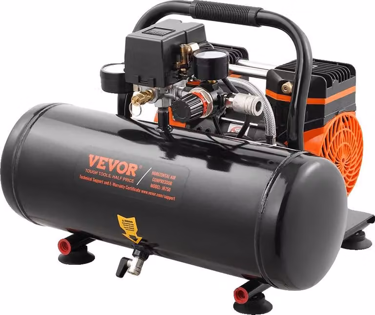 Compressore d'aria, pressione massima 125 PSI, funzionamento silenzioso, 8 litri