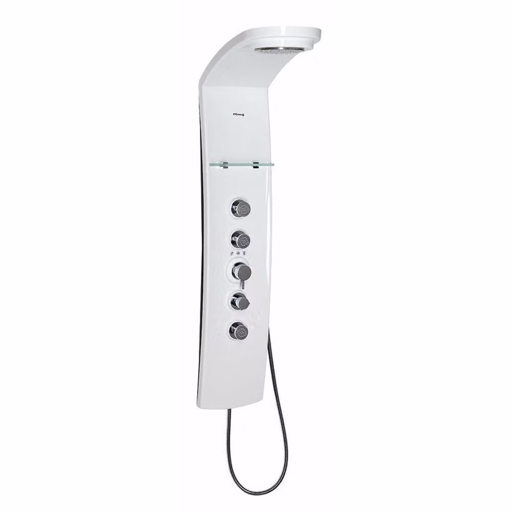 Pannello doccia LUK 250x1300mm con miscelatore termostatico, montaggio a parete
