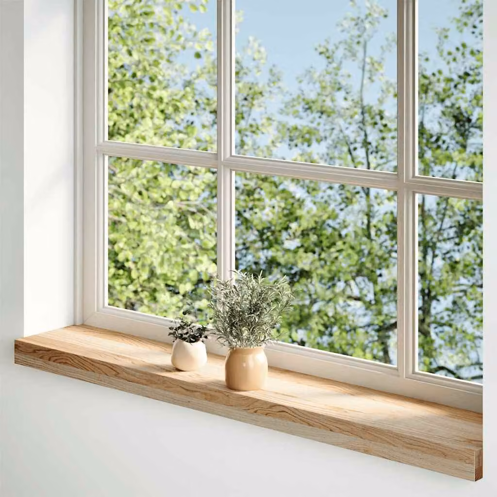 Davanzali 2 pz Non Trattati 90x15x2 cm Legno Massello di Rovere