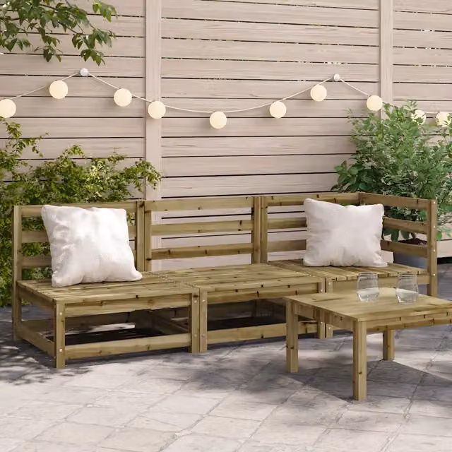 Divano da Giardino a 3 Sedute in Legno Impregnato di Pino 837955