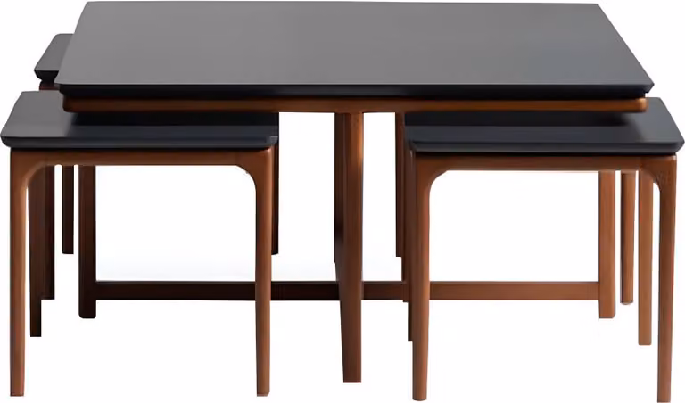 Gruppe Couchtische Beistelltische Kaffeetische Sofatische Holz Schwarz