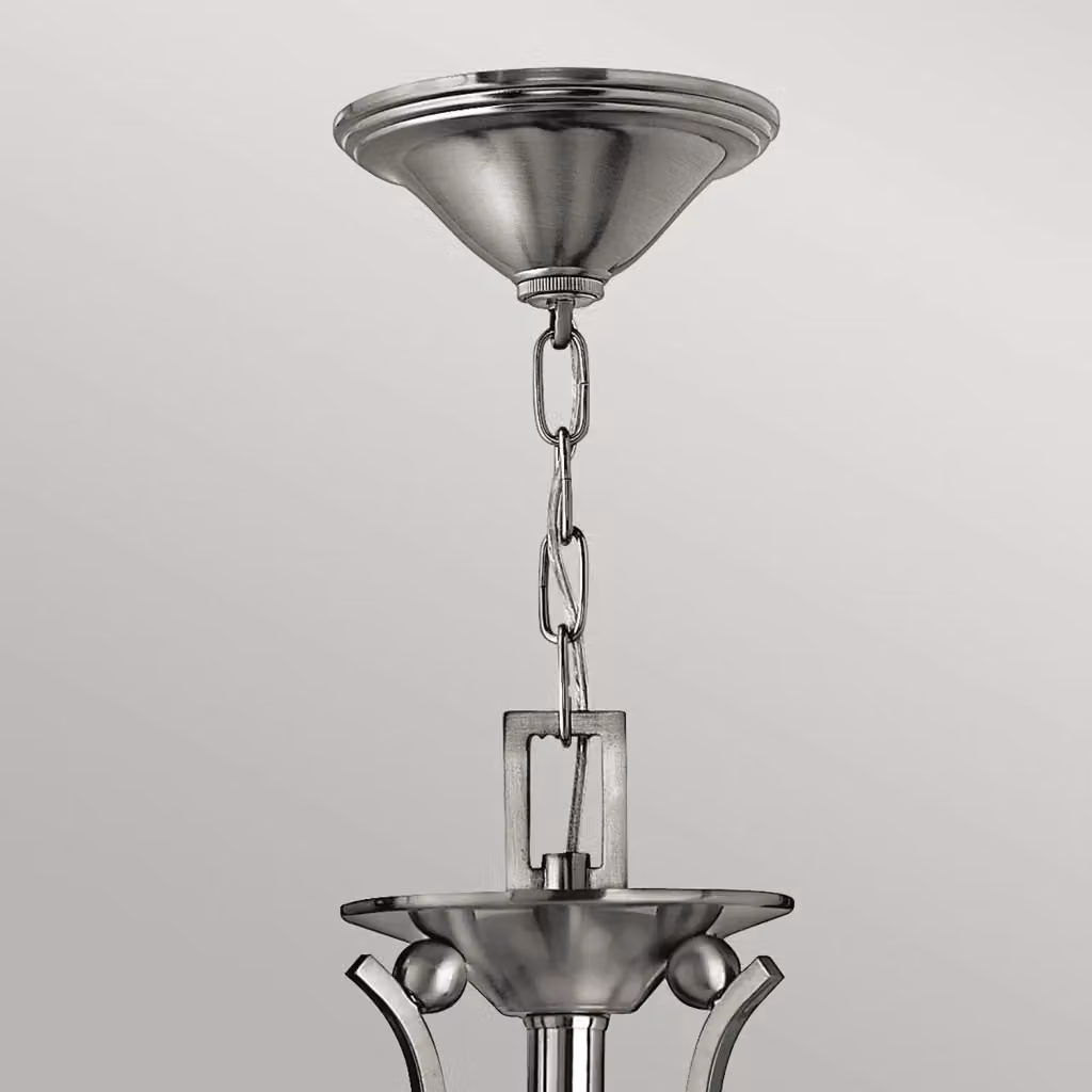 Lampadario a soffitto moderno HINKLEY con 3 luci a sfera in vetro trasparente e metallo argento – 2