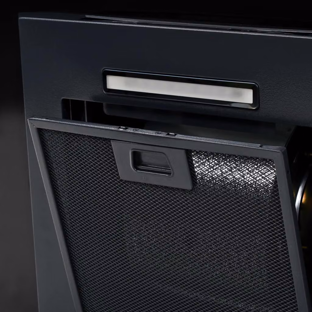 vidaXL Cofano estrattore a parete in acciaio inox 756 m³/h 60 cm nero