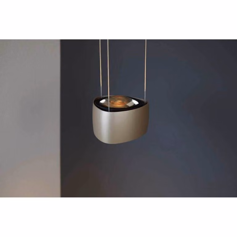 LOOM DESIGN Lampada LED a sospensione Air, beige, alluminio, 13 cm dimmerabile, Crema / Ambra, Soggiorno / Sala da pranzo, Alluminio, Moderno