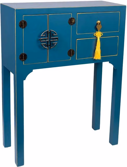 Mobile da ingresso in legno con 2 cassetti e 2 porte 63x26x83h cm