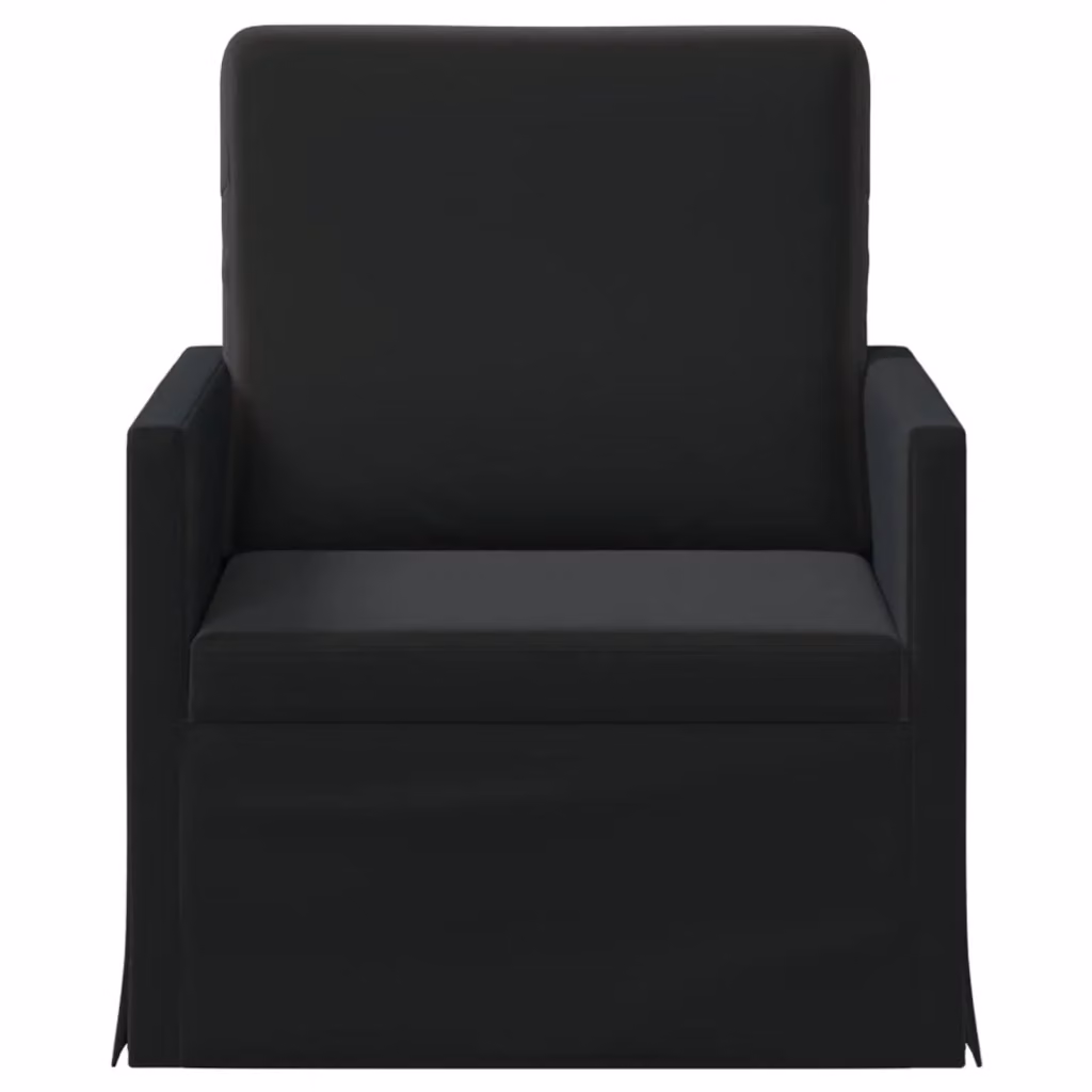 Divano Singolo Moderno vidaXL in Velluto Nero L: 70 cm, P: 81 cm, H: 82 cm – 2