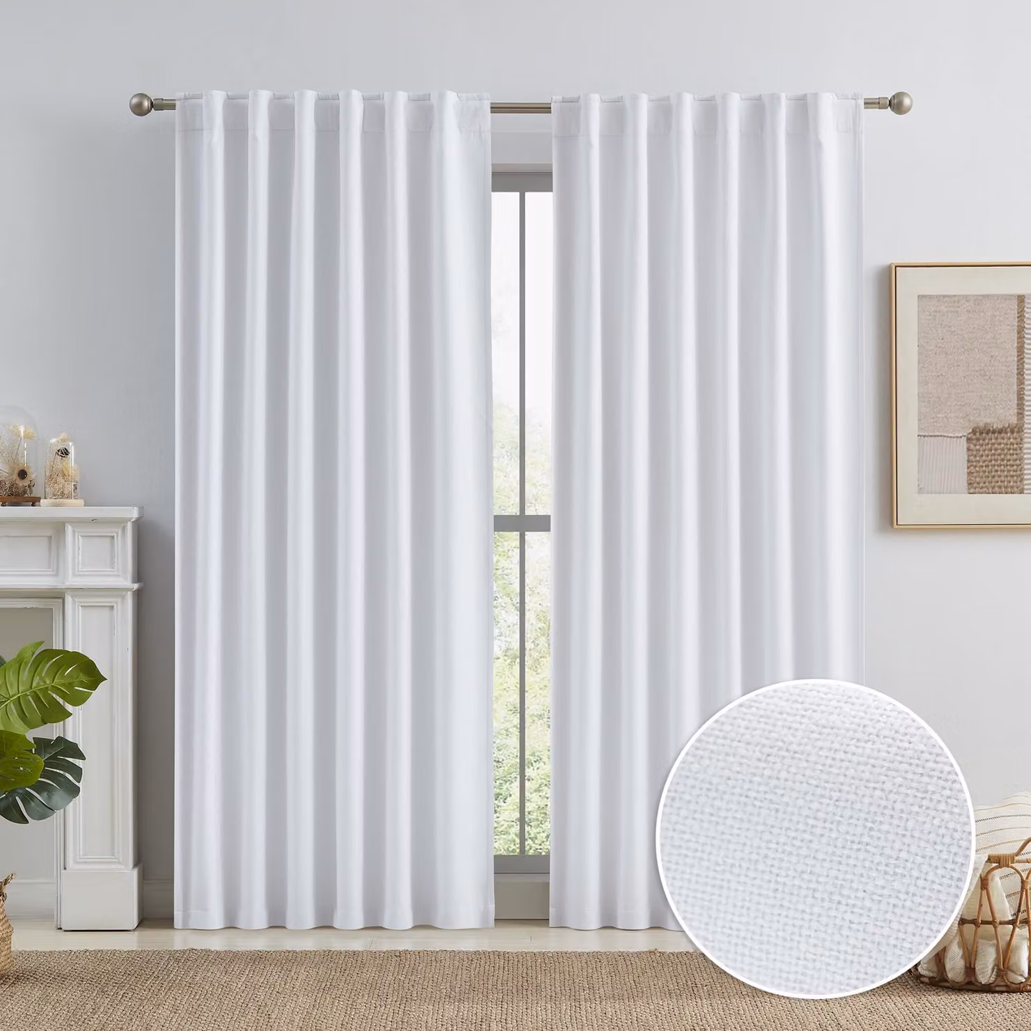 Omgoods - Tende oscuranti al 100% - Set di 2, 50x84 pollici