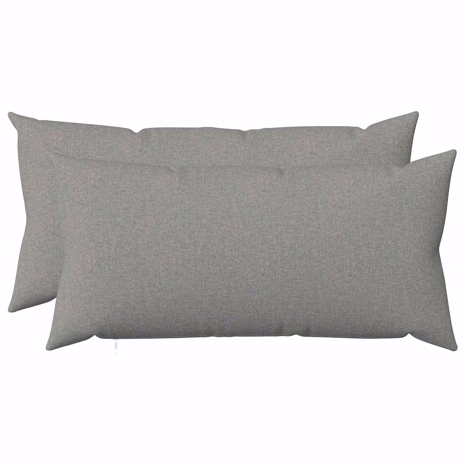 Set di 2 federe vidaXL HEERLEN in tessuto grigio, L 80 cm x P 40 cm