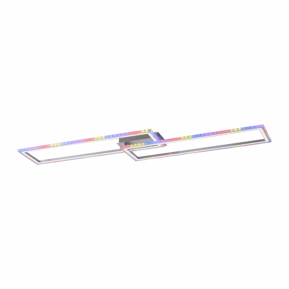 Plafoniera LED RGB, dimmerabile, telecomando, L 121 cm