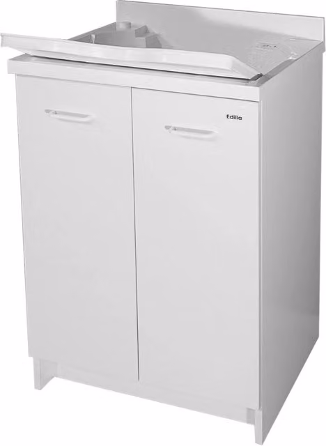 Mobile Lavatoio 60x50x85cm 2 Ante Asse in Termoplastico Montegrappa Edilla Bianco