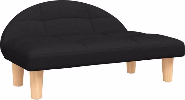 Lettino per Cani Nero 70x52x30 cm in Tessuto