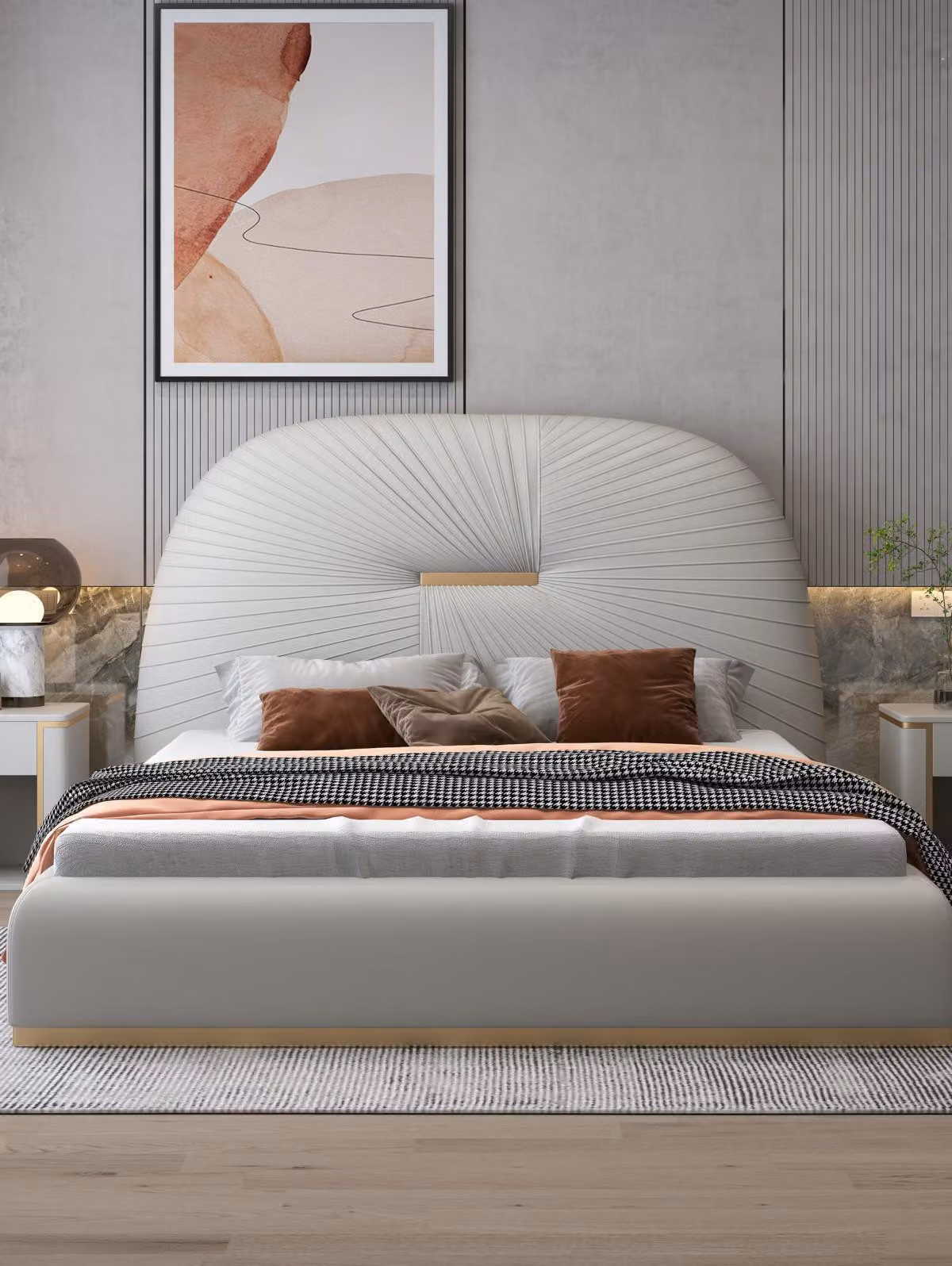 Hotel Luxus Bett Weißes Schlafzimmer Englische Betten 180x200cm