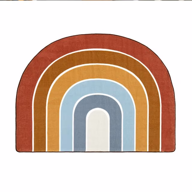 Tappeto lavabile per bambini Loya a forma di arcobaleno multicolore L: 120 cm, P: 160 cm – 1