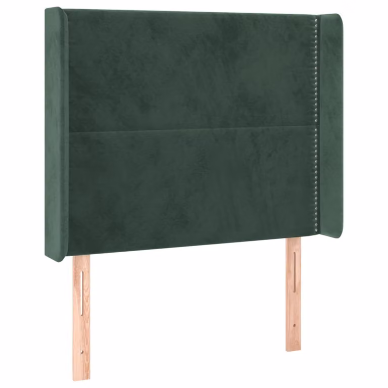 Testiera ad Orecchio Verde Scuro 103x16x118/128cm in Velluto