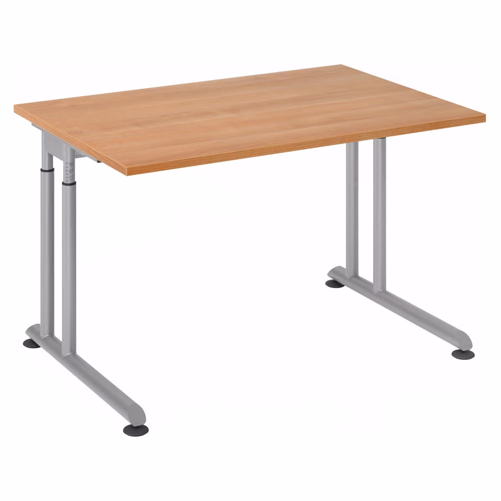 HAMMERBACHER ZS12 höhenverstellbarer Schreibtisch nussbaum rechteckig