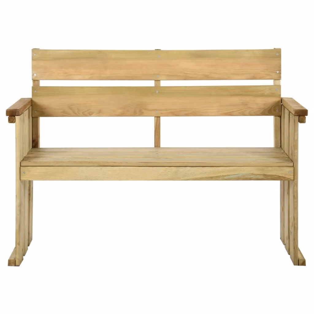 Panchina da giardino 121 cm in legno di pino impregnato