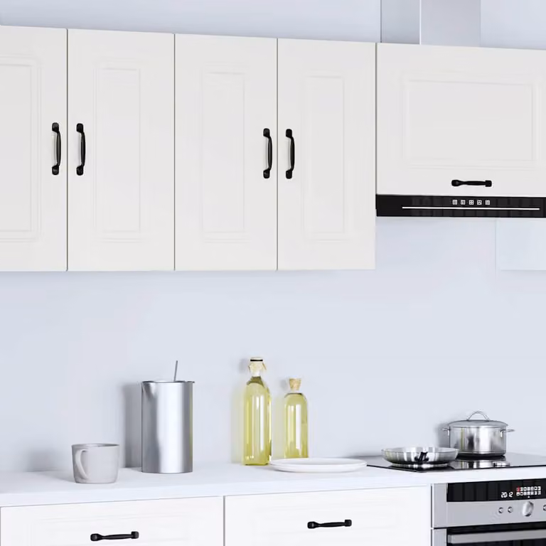 Pensile da cucina moderno vidaXL Kalmar Bianco in legno e MDF con ante a battente L: 60 cm, H: 31 cm, P: 20 cm