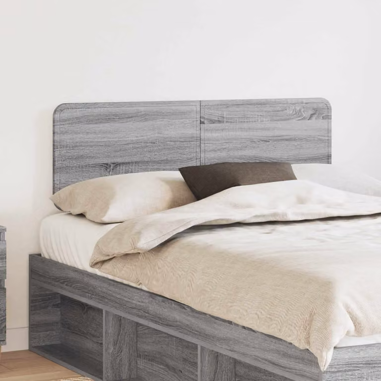 Testiera per letto vidaXL in legno ingegnerizzato grigio Sonoma con design minimalista
