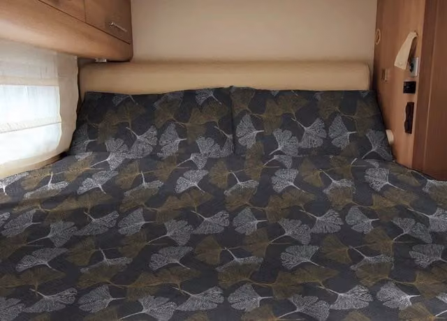 Sacco Copripiumino Personalizzabile per Camper e Roulotte Biancheriaweb in 100% Cotone Fantasia Ginko Giallo Singolo L 90 cm x P 200 cm – 1