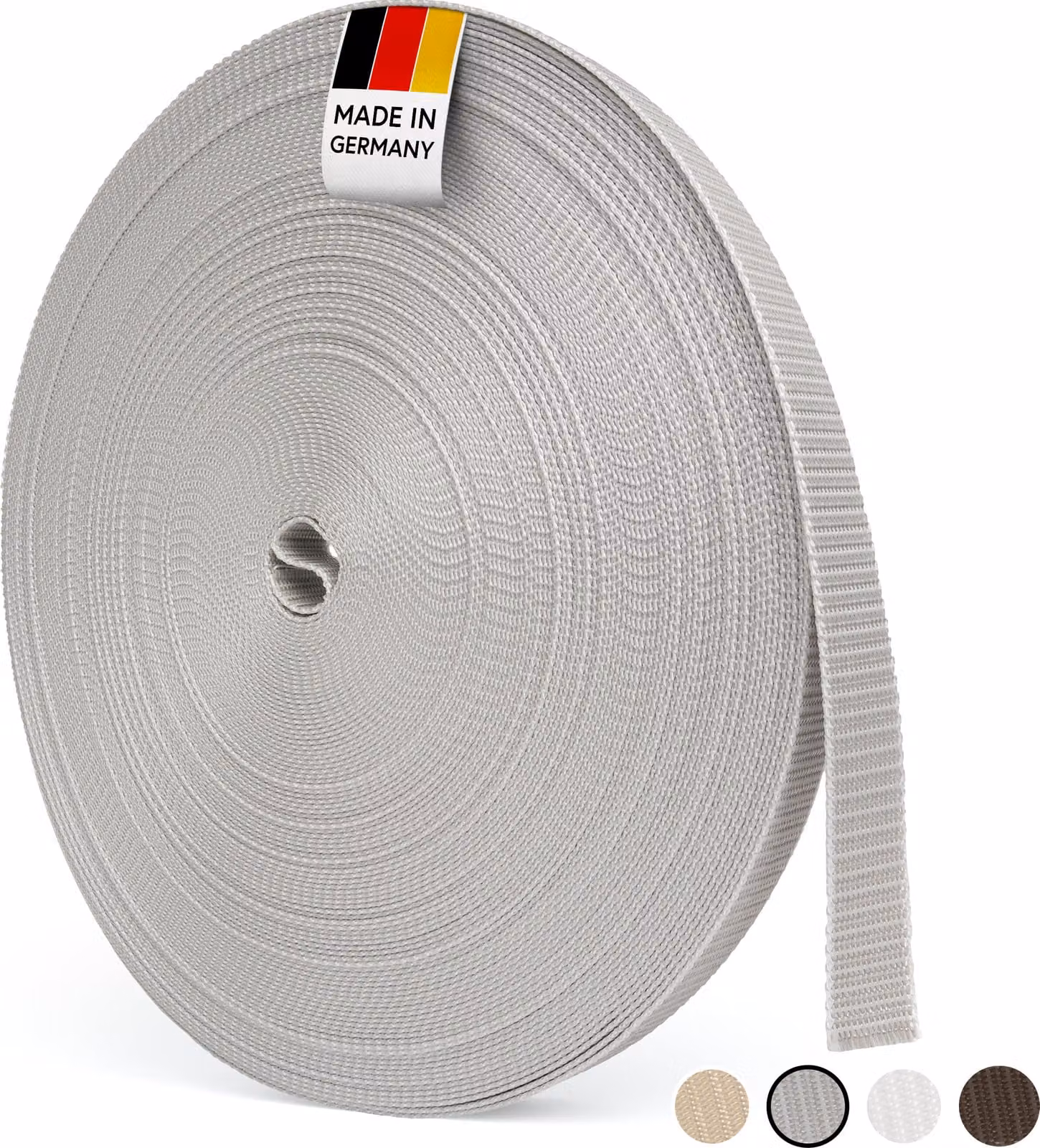 BAUHELD® Cinghia per tapparelle da 50 m, 23 mm [ Germany] - Cinghia per avvolgitori di tapparelle - Grigio
