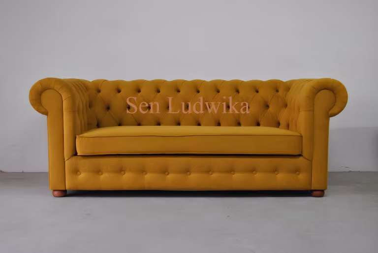 Chesterfield Dreisitzer Samt Couch Polster Schlaf Sofa Couch Bettfunktion