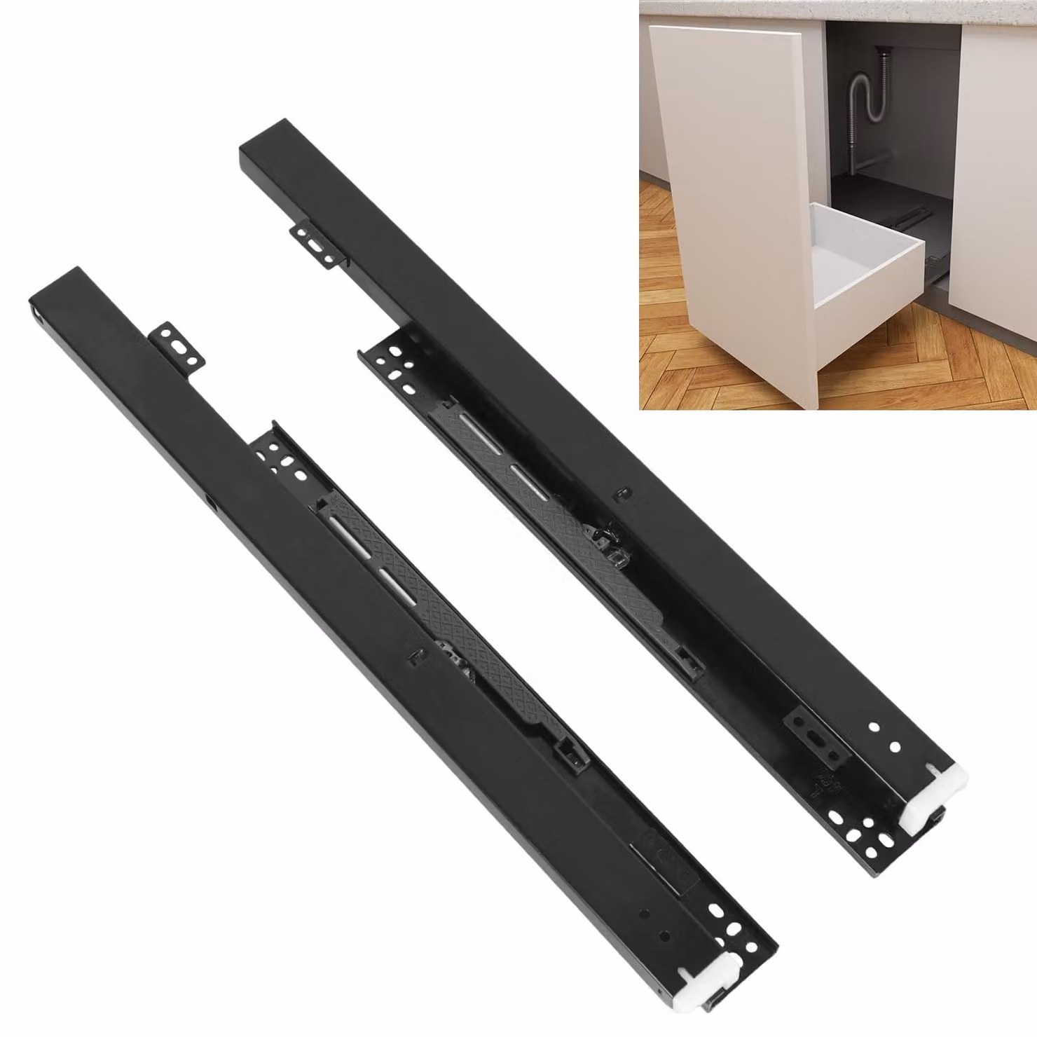 Solidchoice - Guida telescopica per cassetti (set di 2)