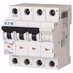Interruttore differenziale Eaton, 10 A, 3fase+neutro, caratteristica: C 241145