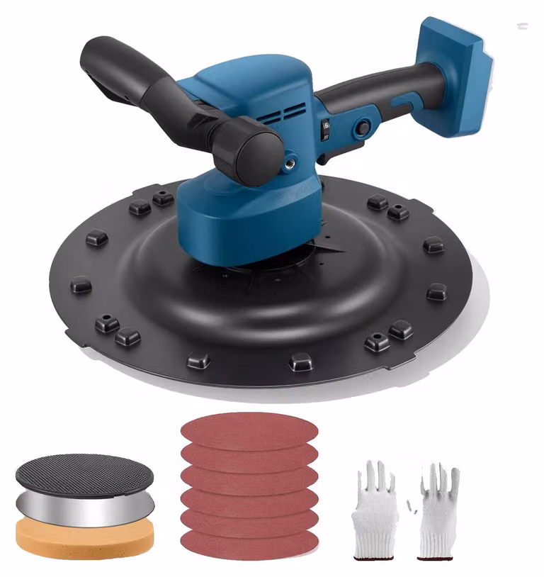 Levigatrice a parete, con robusto corpo in plastica, dimensioni 14,5 x 10 x 5,5 pollici, compatibile con tutte le batterie agli ioni di litio da 18V, velocità da 80 a 600 giri al minuto, versatile, utilizzabile come spatola e come miscelatore