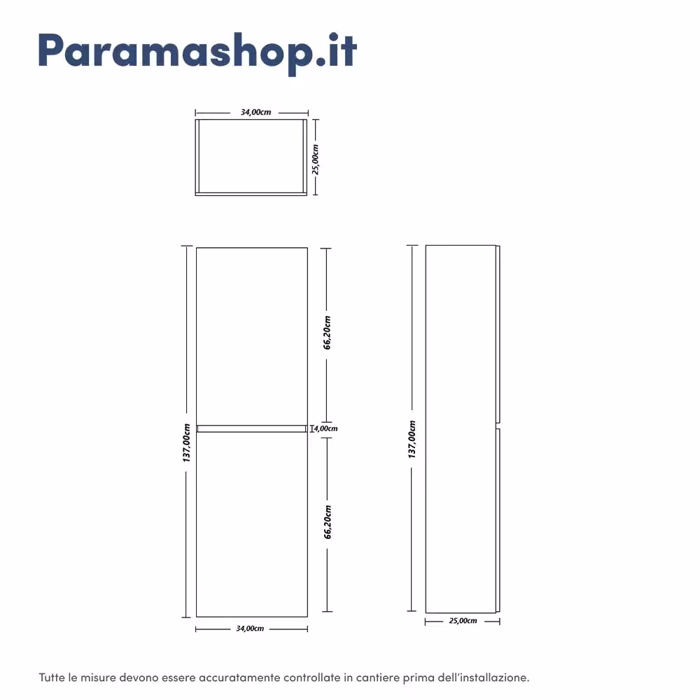 Colonna bagno sospesa Yili con due ante e ripiani interni, effetto cemento scuro, colore grigio, Altezza: 137 cm – 2
