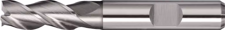 Fresa a scanalatura DIN 844 tipo W, diametro nominale 16 mm, HSS-Co8 DIN 1835 B, numero di taglienti 3, corta