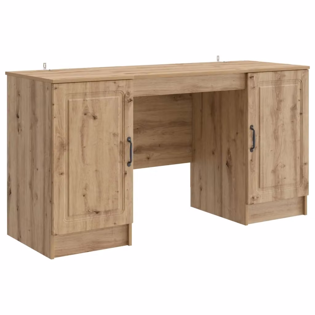 Scrivania da Scrittura vidaXL in Legno Rovere Marrone L: 142,5 cm, P: 50 cm, H: 75 cm – 2